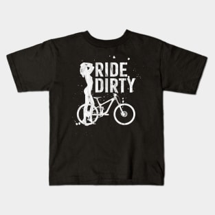mountain bike mtb men gift cycling downhill bicycle Kids T-Shirt
